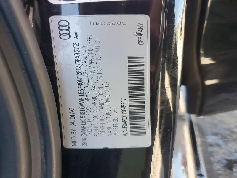 2017 AUDI A6 PREMIUM  