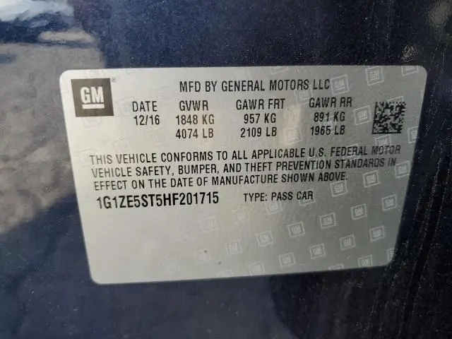2017 CHEVROLET MALIBU LT  