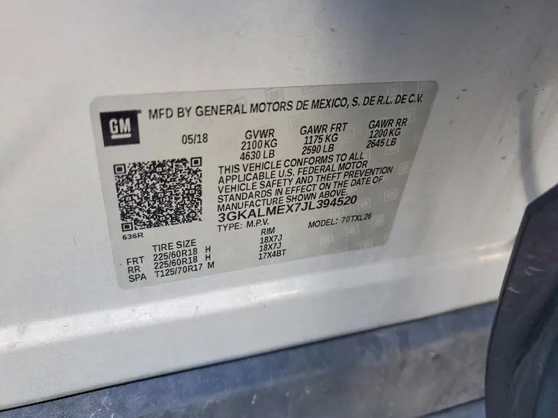 2018 GMC TERRAIN SLE  