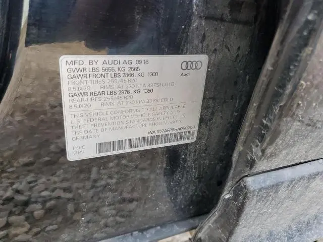 2017 AUDI Q5 PREMIUM PLUS S-LINE  