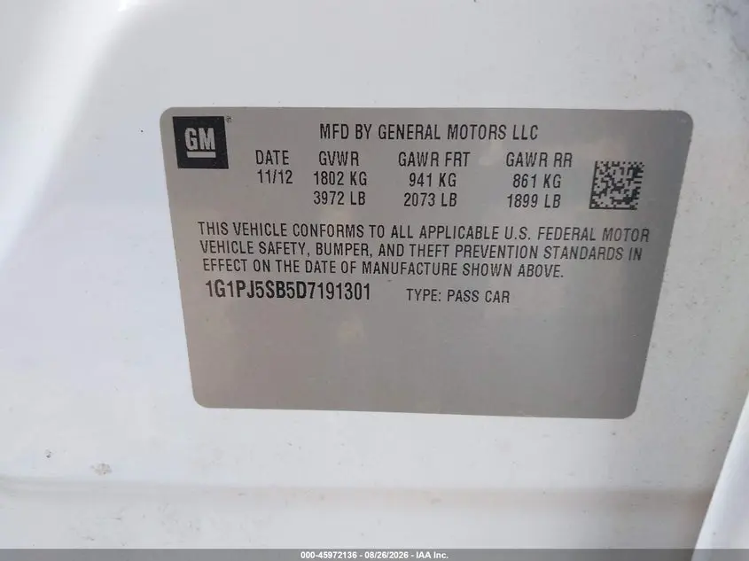 2013 CHEVROLET CRUZE ECO MANUAL