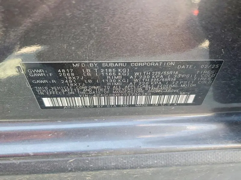 2025 SUBARU CROSSTREK LIMITED  