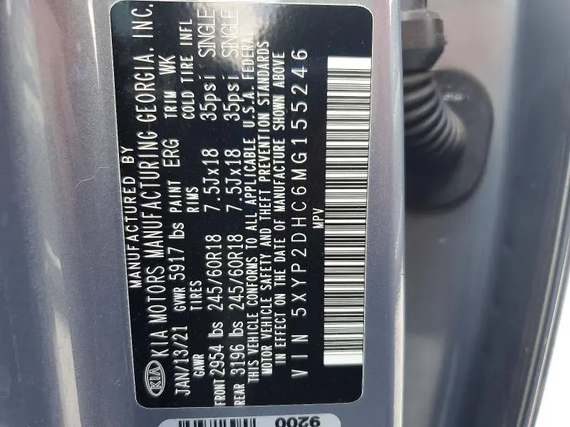 2021 KIA TELLURIDE LX  