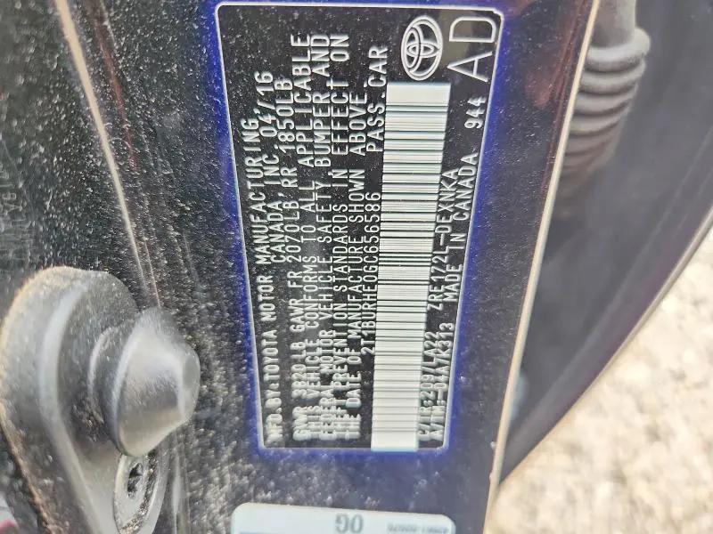 2016 TOYOTA COROLLA LE PREMIUM  