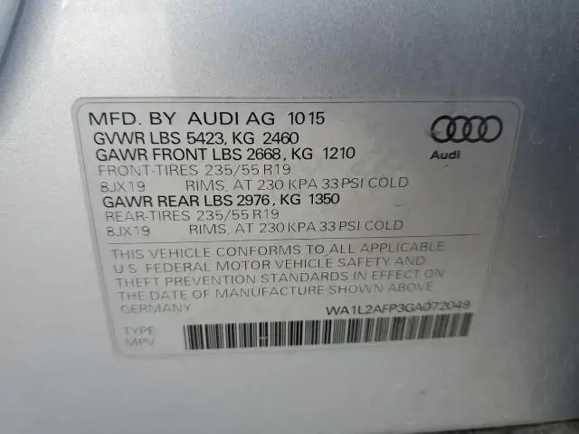 2016 AUDI Q5 PREMIUM PLUS  