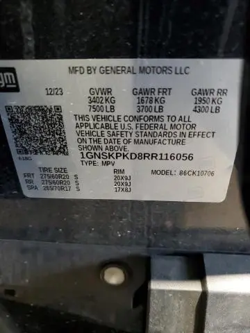 2024 CHEVROLET TAHOE K1500 Z71  