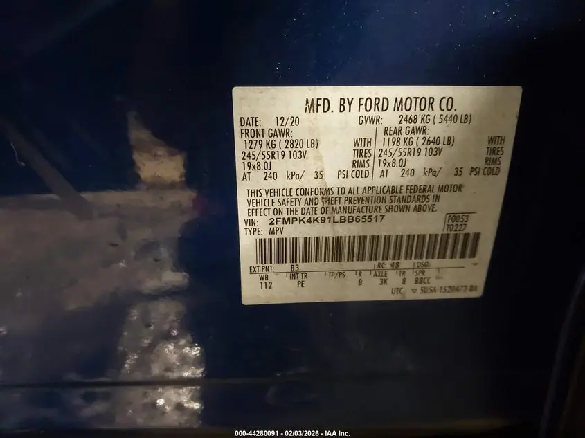 2020 FORD EDGE TITANIUM