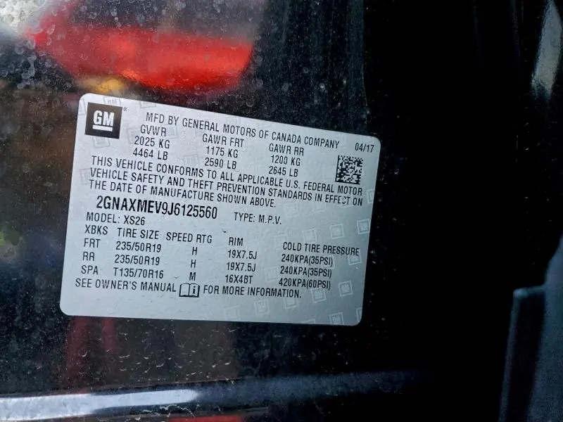 2018 CHEVROLET EQUINOX PREMIER  