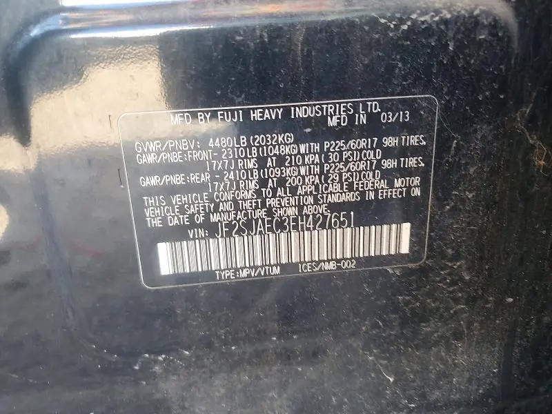 2014 SUBARU FORESTER 2.5I PREMIUM  