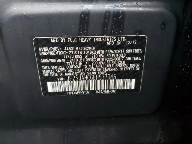 2014 SUBARU FORESTER 2.5I LIMITED  