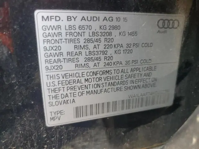 2017 AUDI Q7 PREMIUM PLUS  