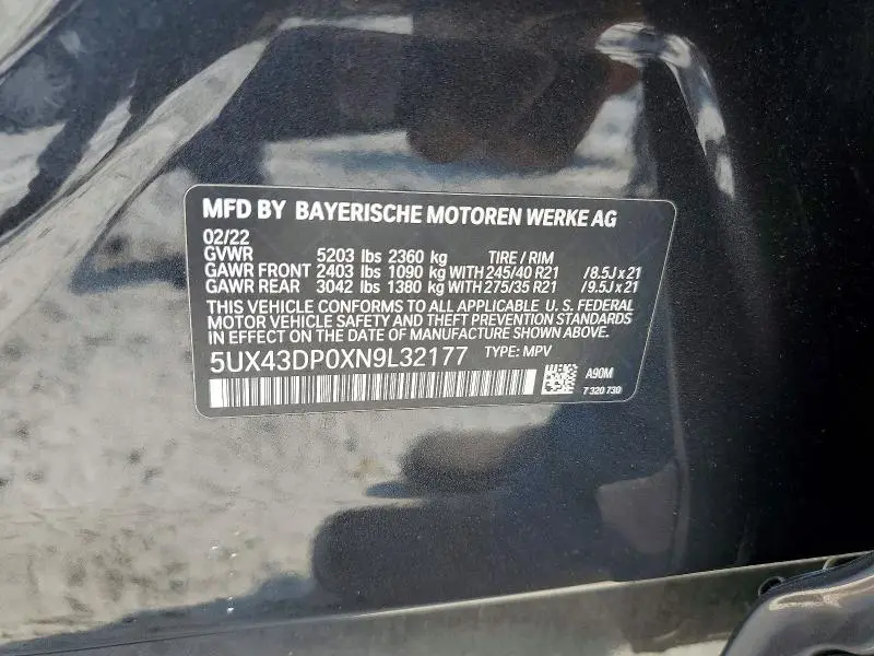 2022 BMW X3 SDRIVE30I  