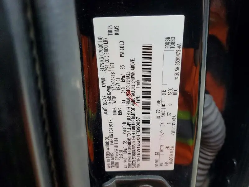 2017 FORD F150 SUPERCREW  