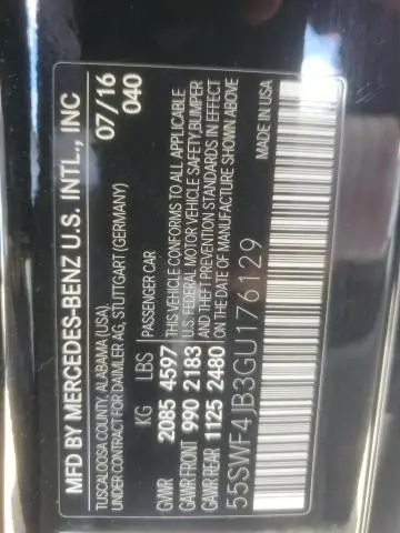 2016 MERCEDES-BENZ C 300  