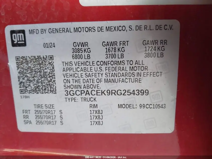 2024 CHEVROLET SILVERADO 1500 2WD  SHORT BED LT