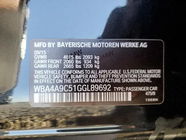 2016 BMW 428 I GRAN COUPE SULEV  