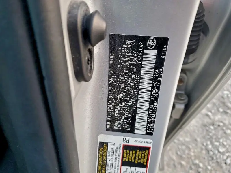 2014 TOYOTA CAMRY   