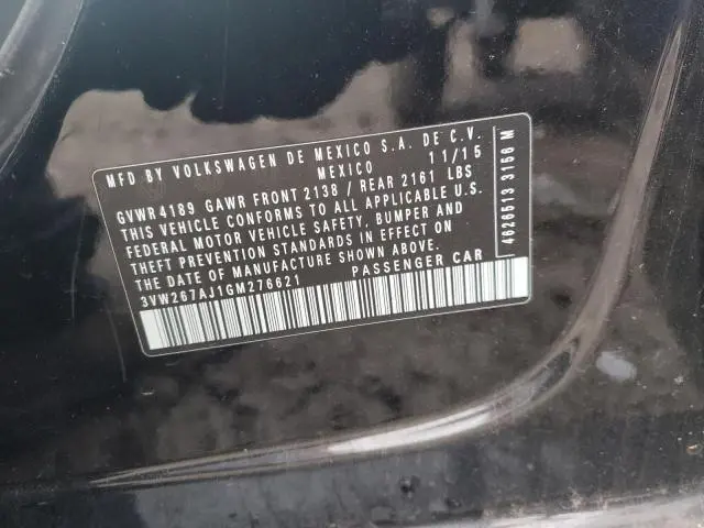 2016 VOLKSWAGEN JETTA S  