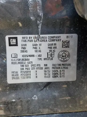 2018 BUICK ENCORE SPORT TOURING  