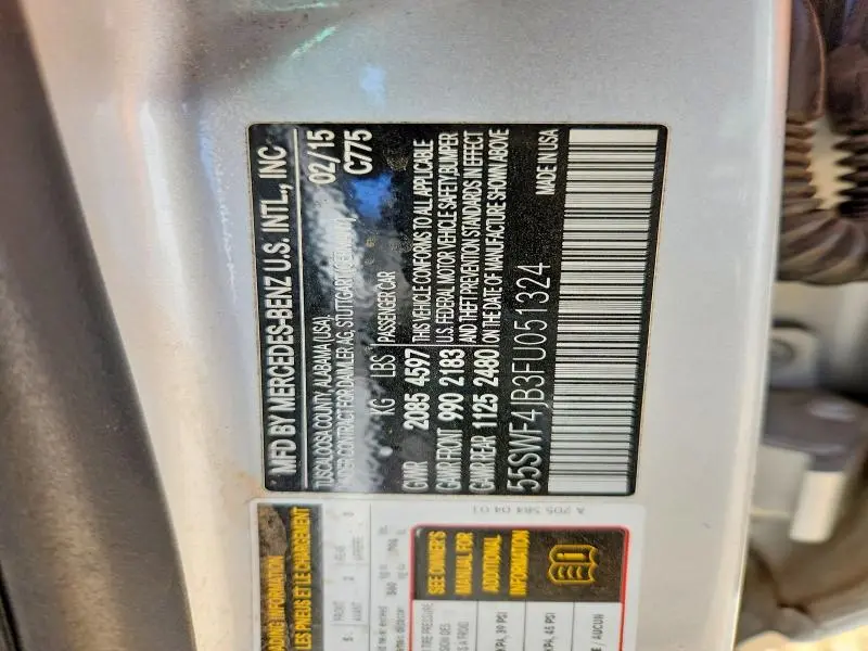 2015 MERCEDES-BENZ C 300  