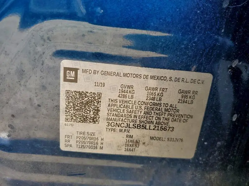 2020 CHEVROLET TRAX 1LT  