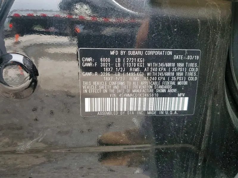 2019 SUBARU ASCENT PREMIUM  