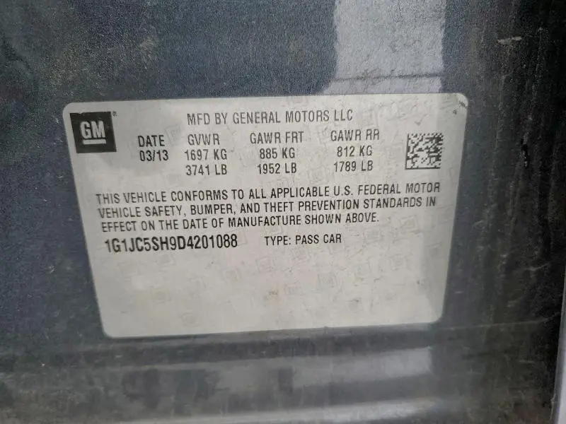 2013 CHEVROLET SONIC LT  