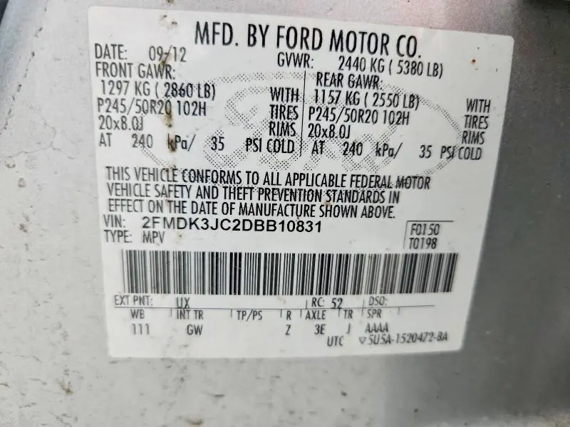 2013 FORD EDGE SEL  