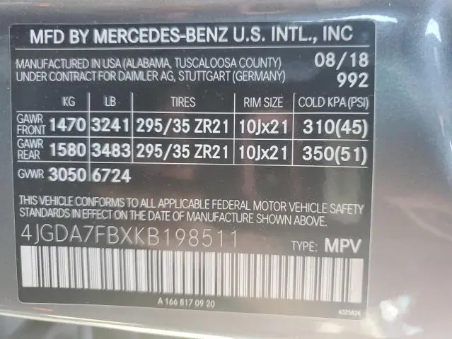 2019 MERCEDES-BENZ GLE 63 AMG-S 4MATIC  