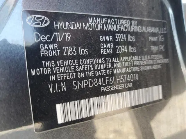 2020 HYUNDAI ELANTRA SEL
