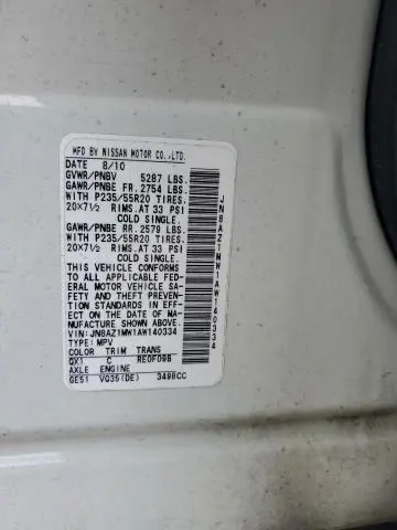 2010 NISSAN MURANO S