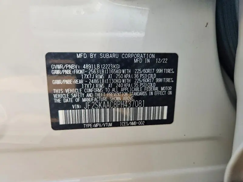 2023 SUBARU FORESTER   