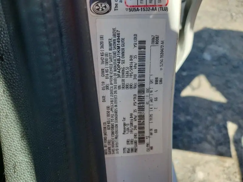 2019 FORD FIESTA SE  