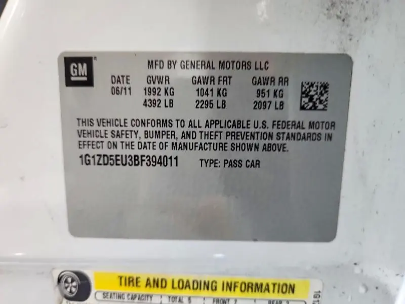 2011 CHEVROLET MALIBU 2LT  