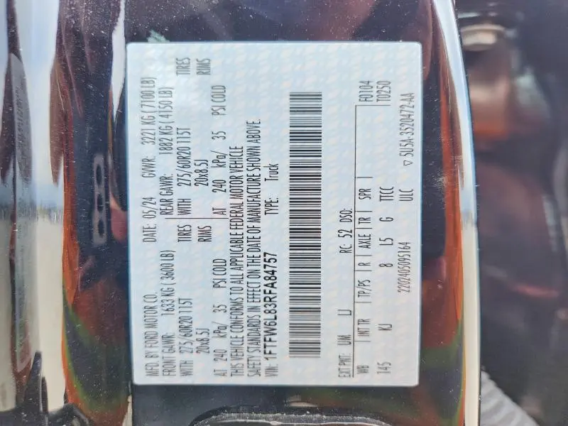 2024 FORD F150 KING RANCH  
