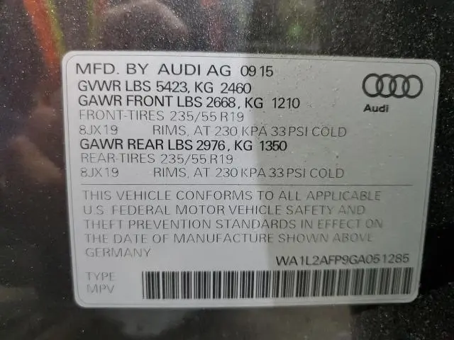 2016 AUDI Q5 PREMIUM PLUS  