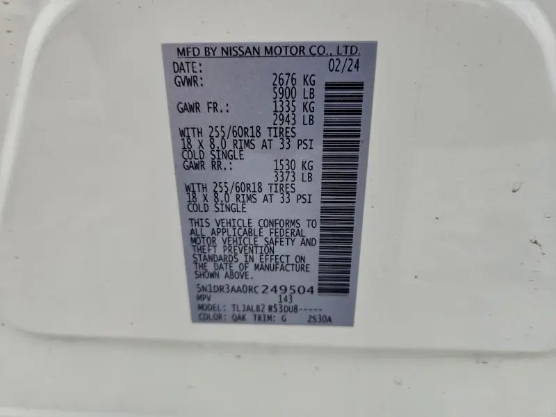 2024 NISSAN PATHFINDER S  