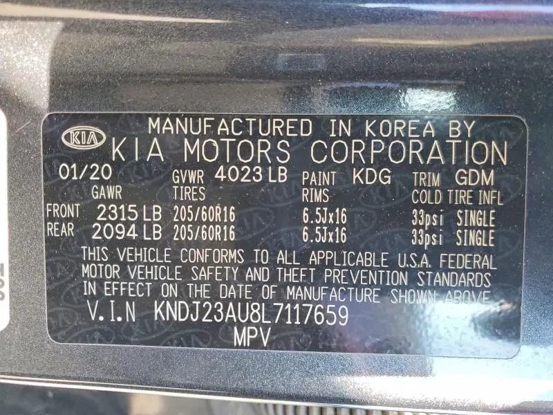 2020 KIA SOUL LX  