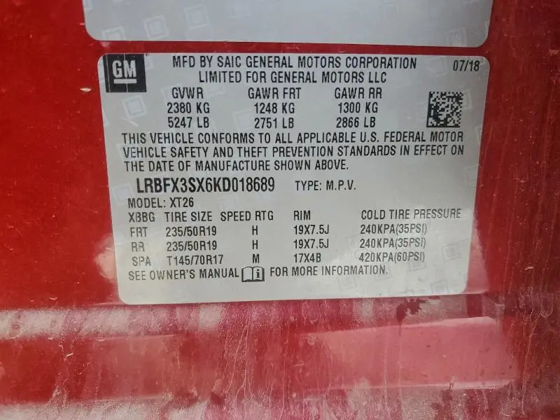 2019 BUICK ENVISION PREMIUM  