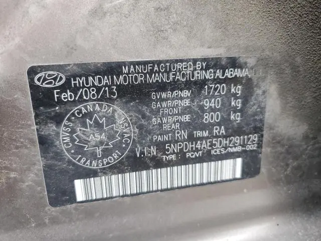 2013 HYUNDAI ELANTRA GLS  