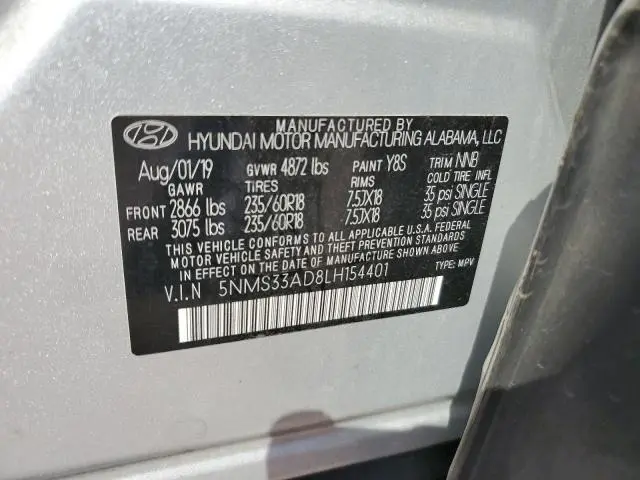 2020 HYUNDAI SANTA FE SEL  