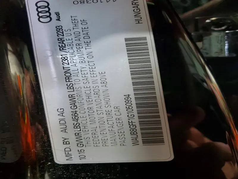 2016 AUDI A3 PREMIUM  