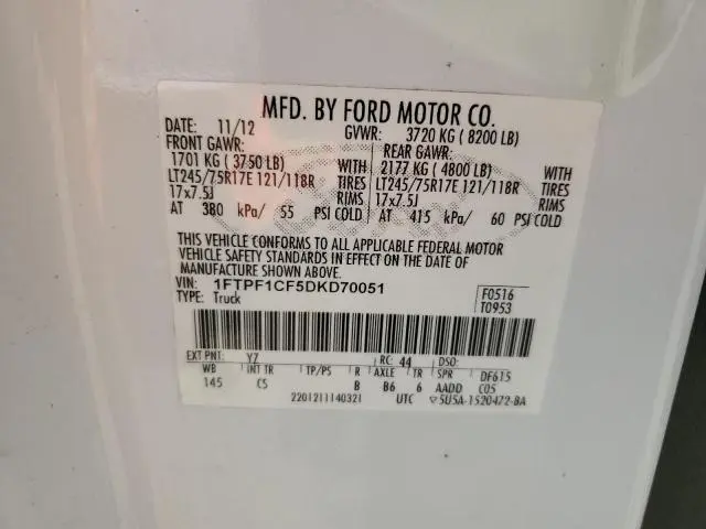 2013 FORD F150   