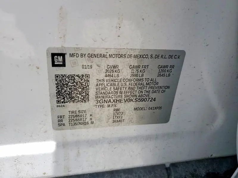 2019 CHEVROLET EQUINOX LS  