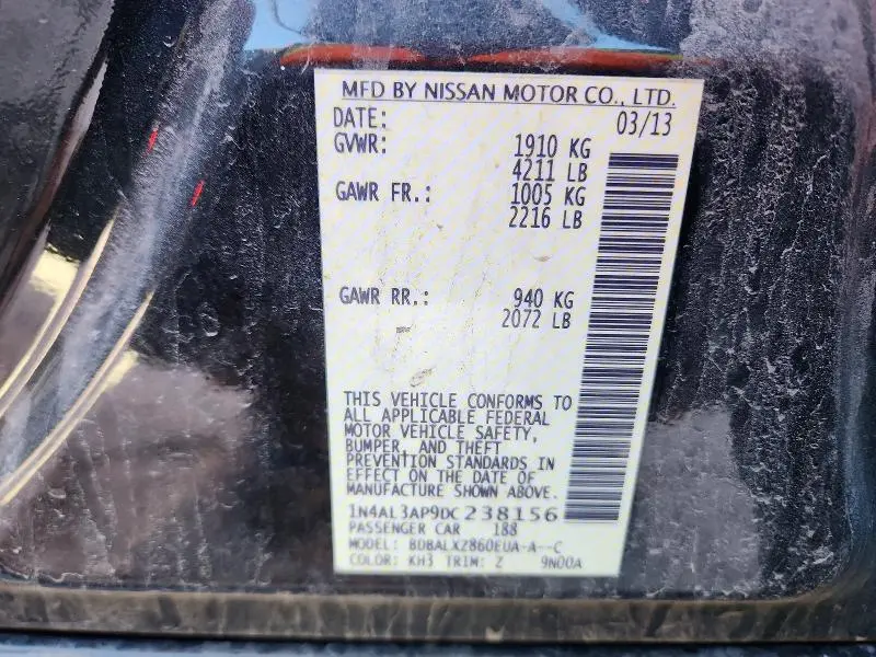 2013 NISSAN ALTIMA 2.5  