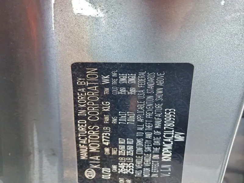 2020 KIA SPORTAGE LX  