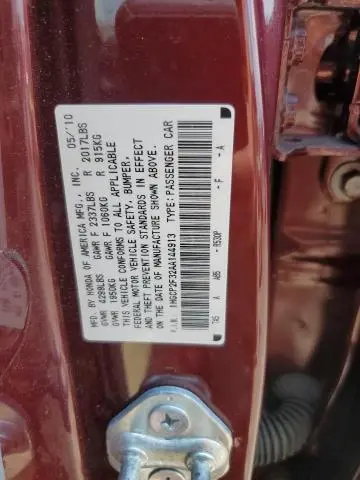 2010 HONDA ACCORD LX  