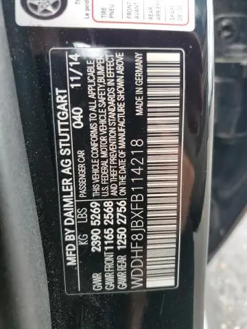 2015 MERCEDES-BENZ E-CLASS E3   