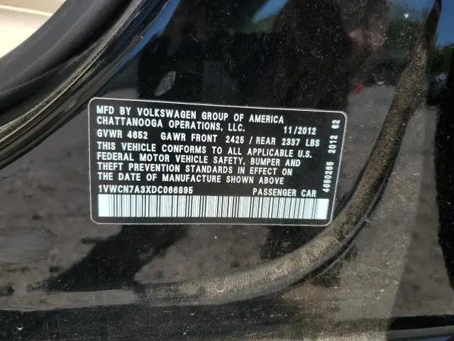 2013 VOLKSWAGEN PASSAT SEL  