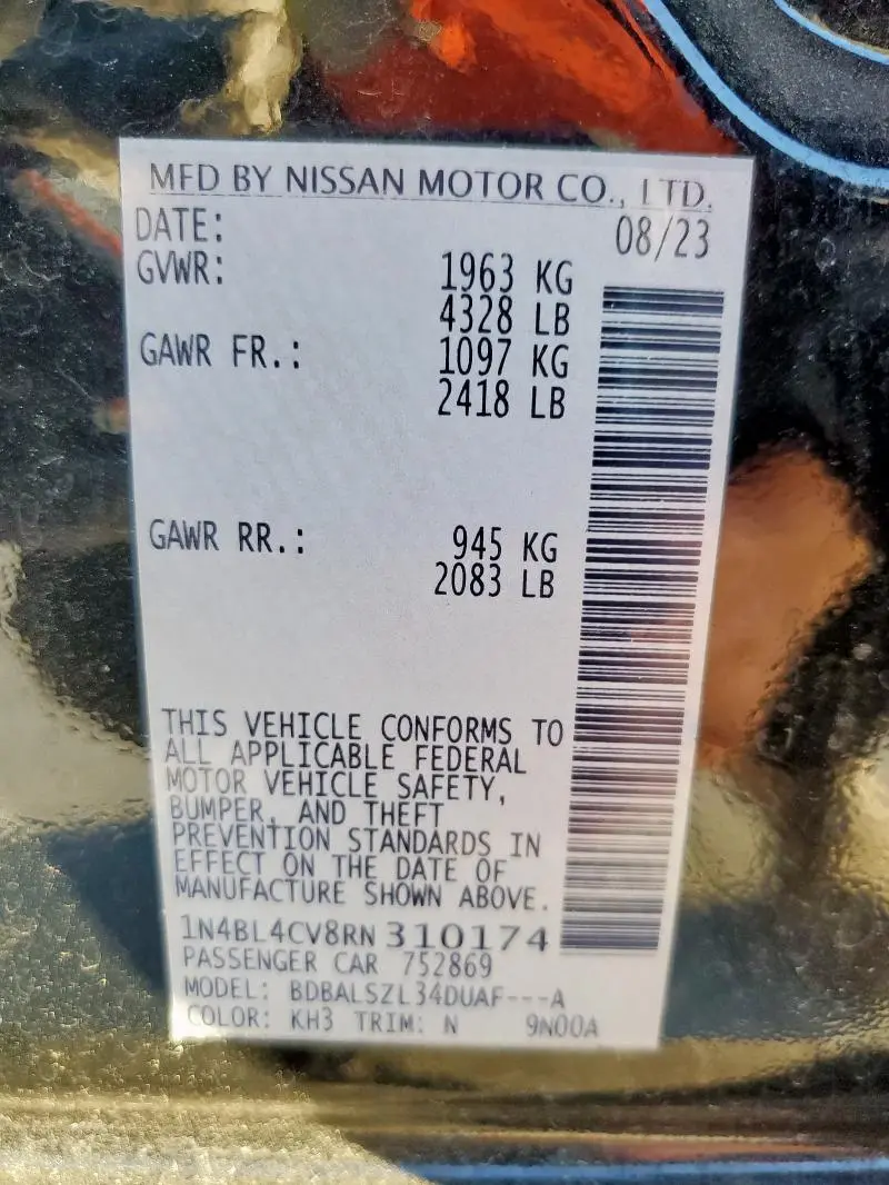 2024 NISSAN ALTIMA 2.5 SR  